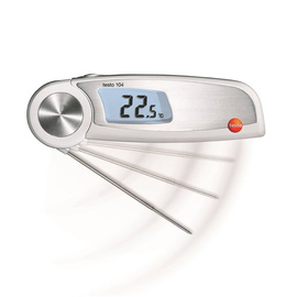 foldable penetration thermometer testo 104 | -50°C to +250°C incl. batteries | adhesive tape | calibration protocol | plunge depth 102 mm product photo