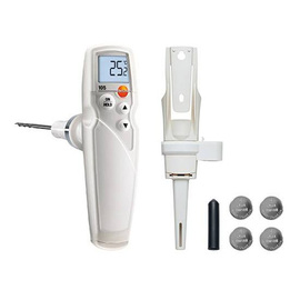 frozen food penetration thermometer testo 105 | -50°C to +275°C incl. batteries | holder | plunge depth 95 mm product photo