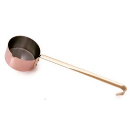 flambé ladle 0.2 ltr copper 1.0 mm  Ø 80 mm 260 mm  | riveted bronze handle product photo