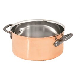 stewing pan 8 ltr stainless steel copper 2.5 mm  Ø 280 mm  H 130 mm  | cast iron handles product photo