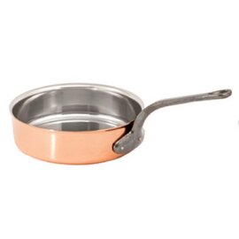 sauteuse 1.9 ltr stainless steel copper 2.5 mm  Ø 200 mm  H 60 mm  | long cast iron handle product photo