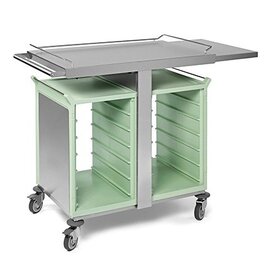 breakfast trolley 2 x 6 GN1/1  • stainless steel cladding  • sliding board product photo