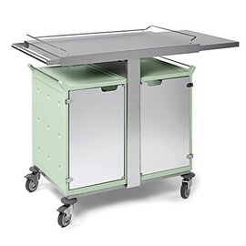 breakfast trolley 2 x 6 GN1/1  • steel coloured doors  • sliding board product photo