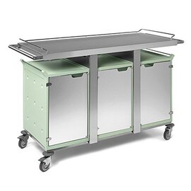 breakfast trolley 3 x 6 GN1/1  • steel coloured doors product photo