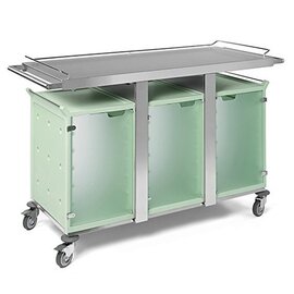 breakfast trolley 3 x 6 GN1/1  • transparent doors product photo