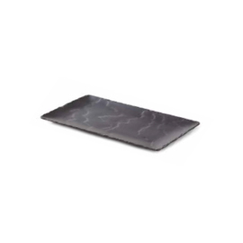 serving platter | plate BASALT | porcelain | black | rectangular 220 mm x 140 mm product photo