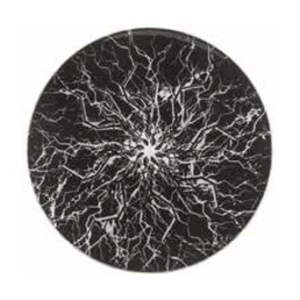 plate NUIT D'ORAGE | black | flat | glass Ø 280 mm product photo