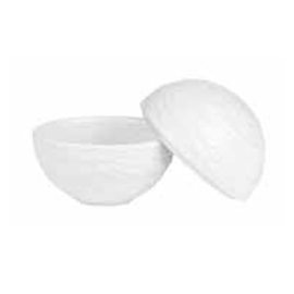 Bowl with cloche | SPHÈRE | stoneware | white Ø 65 mm H 65 mm product photo
