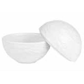 Bowl with cloche | SPHÈRE | stoneware | white Ø 130 mm H 130 mm product photo
