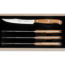 steak knife set PREMIUMCUT olive wood 4-part | blade length 12 cm product photo
