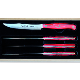 steak knife set PREMIUMCUT Red Diamond 4-part | blade length 12 cm product photo