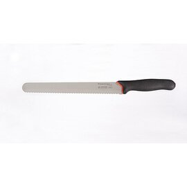 carving knife PRIME LINE CHEF wavy cut  | short handle nose | black | blade length 25 cm product photo