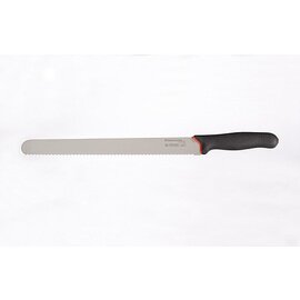 carving knife PRIME LINE CHEF wavy cut  | short handle nose | black | blade length 31 cm product photo