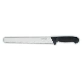 cold cuts slicing knife straight blade round top wavy cut | black | blade length 25 cm  L 39 cm product photo