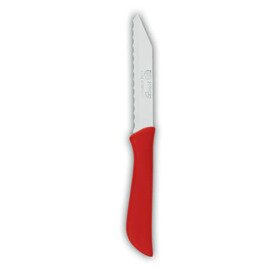 bread roll knife straight blade wavy cut | red | blade length 8 cm  L 18 cm product photo