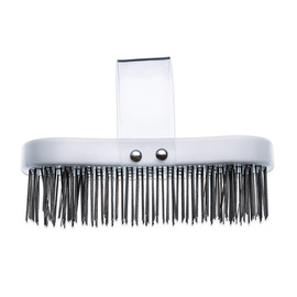 butcher block brush plastic white | bristles made of galvanised flat wire product photo