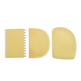 set of dough scrapers three-piece plastic product photo