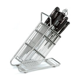 knife block suitable for 6  knives|1 sharpening steel|1 fork product photo