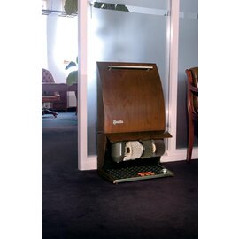 shoe shine machine Elegance Nature Plus  • walnut coloured|dark | foot sensor | 3 brushes Ø 130 mm product photo