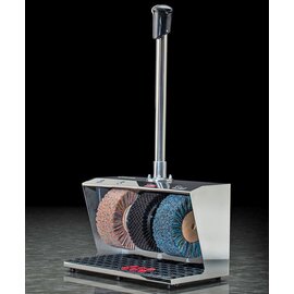 shoe shine machine Polifix 2  • chromium coloured shiny | handrail button | 3 brushes Ø 220 mm product photo