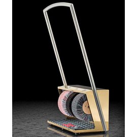 shoe shine machine Polifix 2 plus  • golden coloured with illumination | foot sensor | 3 brushes Ø 220 mm product photo