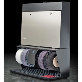 shoe shine machine Polifix 4  • black | embossed V2A door | hand sensor | 4 brushes Ø 220 mm product photo