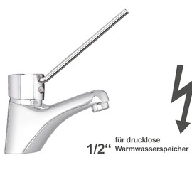 basin mixer puna | for unpressurized storage | lever round long product photo