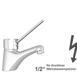 basin mixer puna | for unpressurized storage | lever round short product photo