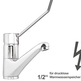 basin mixer zena | for unpressurized storage | lever round bent product photo