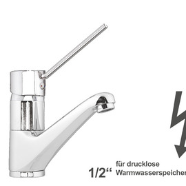 basin mixer zena | for unpressurized storage | lever round short product photo