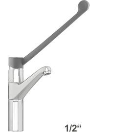 basin mixer | standing fitting xena | long lever on a pillar outreach 130 mm product photo
