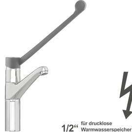 basin mixer | standing fitting xena | for unpressurized storage | long lever on a pillar outreach 130 mm product photo