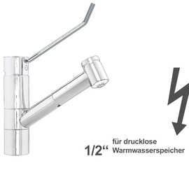 Spültischbatterie xina | for non-pressurized hot water storage tanks product photo