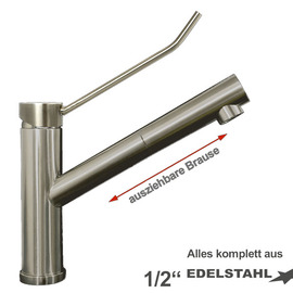 Spültischbatterie exis | pull-out shower head on a pillar product photo