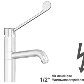Spültischbatterie taya | for non-pressurized hot water storage tanks | long lever on a pillar outreach 250 mm product photo
