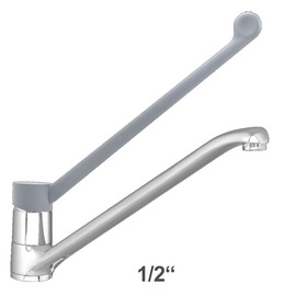 Spültischbatterie juna | long lever | grey outreach 300 mm product photo