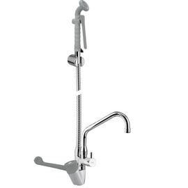multi-purpose cleaning kit varia lever mixer tap one hole standing fitting shower gray | long lever product photo