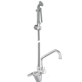 multi-purpose cleaning kit varia lever mixer tap one hole standing fitting shower gray product photo