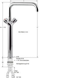 Column battery profi 3/4" H Column 300 mm outreach 250 mm product photo  S