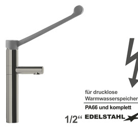 basin mixer elys | for non-pressurized hot water storage tanks on a pillar product photo