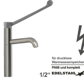 Spültischbatterie elyk | for non-pressurized hot water storage tanks | long lever on a pillar outreach 250 mm product photo
