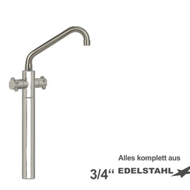 Column battery ximoc 3/4" stainless steel | two-handle mixer tap outreach 250 mm product photo
