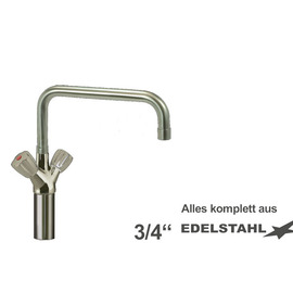 Column battery CLASSIC 3/4" | two-handle mixer tap outreach 300 mm product photo