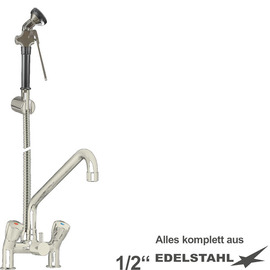 multi-purpose cleaning kit vaxia two-handle mixer tap two-hole standing fitting black shower | hose length 800 mm C-outlet product photo