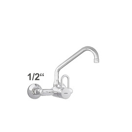 Wall mounted battery profi 1/2" outreach 200 mm C-spout angled product photo