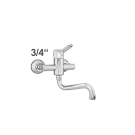 Wall mounted battery profi 3/4" outreach 230 mm | short ring lever swivel spout below product photo