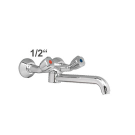 Wall mounted battery 1/2" outreach 250 mm swivel spout below product photo