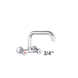 Wall mounted battery profi 3/4" outreach 250 mm C-spout straight product photo