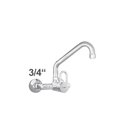 Wall mounted battery profi 3/4" outreach 250 mm C-spout angled product photo