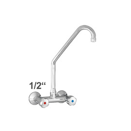 Wall mounted battery GASTRO 1/2" outreach 250 mm raised C-spout slanted product photo